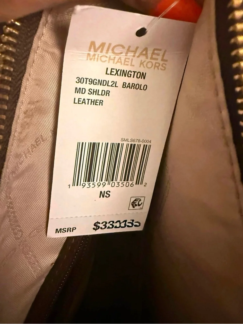 Michael Kors Burgundy Pebbled Leather Shoulder Bag